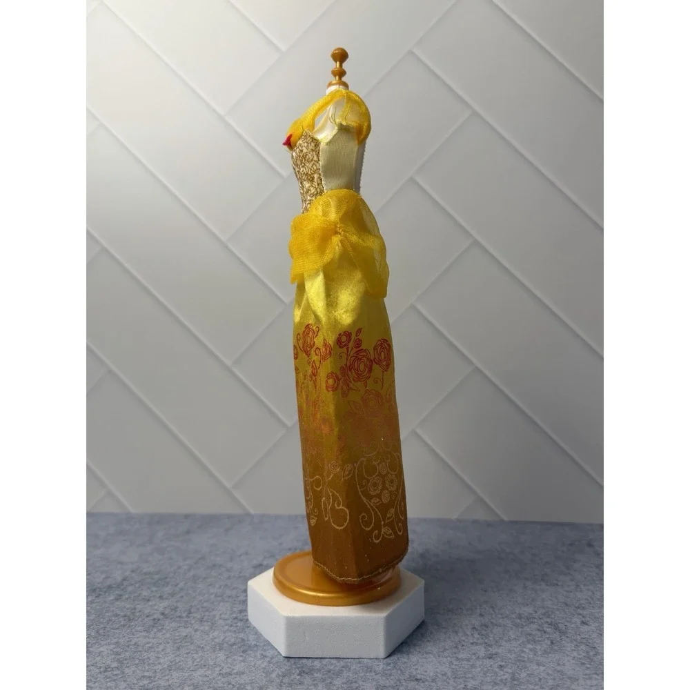Disney Princess  Princess Belle Doll Dress Replacement Gown Yellow Glitter